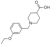 1-(3-ETHOXY-BENZYL)-PIPERIDINE-4-CARBOXYLIC ACID 结构式