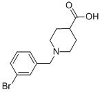 1-(3-bromobenzyl)piperidine-4-carboxylic acid 结构式
