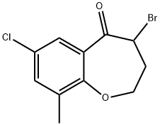 4-Bromo-7-chloro-9-methyl-3,4-dihydro-2H-benzo[b]oxepin-5-one 结构式