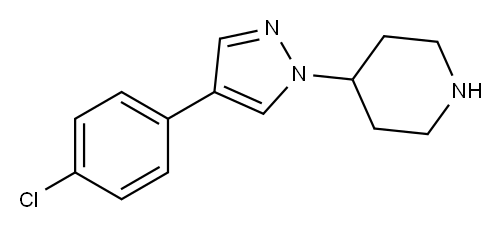 4-[4-(2-氯苯基)-1H-吡唑-1-基]哌啶, 902836-38-8, 结构式