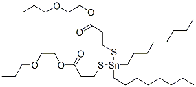 10,13-Dioxa-4,6-dithia-5-stannahexadecanoic acid, 5,5-dioctyl-9-oxo-,2-propoxyethyl ester Structure