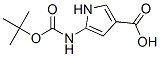 1H-Pyrrole-3-carboxylic  acid,  5-[[(1,1-dimethylethoxy)carbonyl]amino]- 结构式