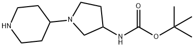 (1-哌啶-4-基-吡咯烷-3-基)-氨基甲酸叔丁酯 结构式