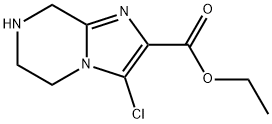 3-溴-5,6,7,8-四氢咪唑并[1,2-A]吡嗪甲酸乙酯盐酸盐 结构式