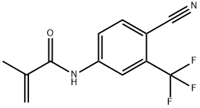N-[4-シアノ-3-(トリフルオロメチル)フェニル]メタクリルアミド 化学構造式