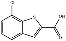7-クロロ-1-ベンゾチオフェン-2-カルボン酸 化学構造式