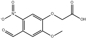 4-formyl-6-methoxy-3-nitrophenoxyacetic acid 结构式