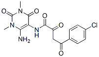 Benzenebutanamide,  N-(6-amino-1,2,3,4-tetrahydro-1,3-dimethyl-2,4-dioxo-5-pyrimidinyl)-4-chloro--alpha-,-gamma--dioxo- 结构式