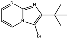 3-ブロモ-2-TERT-ブチルチルイミダゾ[1,2-A]ピリミジン 化学構造式