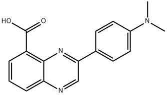 3-(4-DIMETHYLAMINO-PHENYL)-QUINOXALINE-5-CARBOXYLIC ACID 结构式