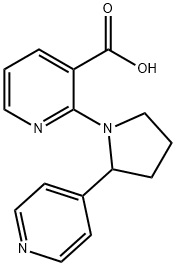 2-(2-PYRIDIN-4-YL-PYRROLIDIN-1-YL)-NICOTINIC ACID 结构式