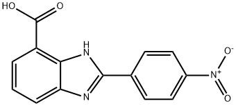 2-(4-NITRO-PHENYL)-3H-BENZOIMIDAZOLE-4-CARBOXYLIC ACID 结构式