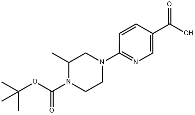 4-(5-CARBOXY-PYRIDIN-2-YL)-2-METHYL-PIPERAZINE-1-CARBOXYLIC ACID TERT-BUTYL ESTER Structure