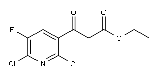 ETHYL 3-(2,6-DICHLORO-5-FLUOROPYRIDIN-3-YL)-3-OXOPROPANOATE Structure