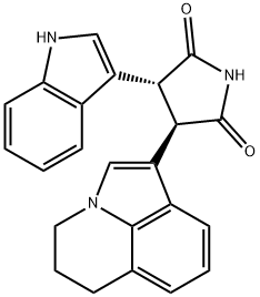 3-(5,6-Dihydro-4H-pyrrolo[3,2,1-ij]quinolin-1-yl)-4-(1H-indol-3-yl)-pyrrolidine-2,5-dione Structure