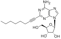 2-(1-オクチニル)アデノシン 化学構造式