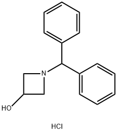 1-二苯甲基-3-羟基氮杂环丁烷盐酸盐, 90604-02-7, 结构式
