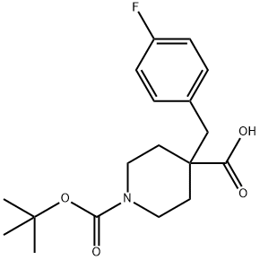N-BOC-4-(4'-FLUORO) BENZYL-4-PIPERIDINE CARBOXYLIC ACID Structure