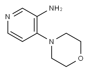 4-N-吗啉基吡啶-3-胺 结构式