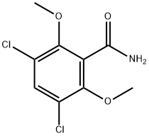 3,5-二氯-2,6-二甲氧基苯甲酰胺, 90650-25-2, 结构式