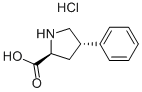 反式-4-苯基-L-脯氨酸盐酸盐 结构式