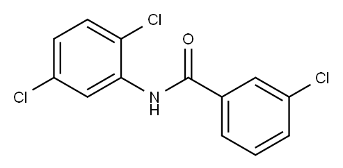 3-氯-N-(2,5-二氯苯基)苯甲酰胺 结构式