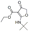 3-Furancarboxylic  acid,  2-[(1,1-dimethylethyl)amino]-4,5-dihydro-4-oxo-,  ethyl  ester 结构式