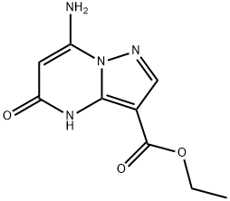 7-アミノ-5-ヒドロキシピラゾロ[1,5-A]ピリミジン-3-カルボン酸エチル 化学構造式