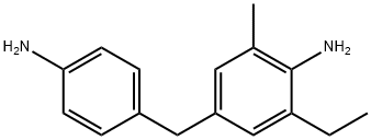 4-[(4-アミノフェニル)メチル]-2-エチル-6-メチルベンゼンアミン 化学構造式