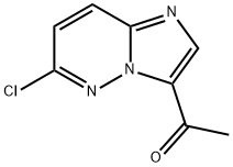 1-(6-クロロイミダゾ[1,2-B]ピリダジン-3-イル)エタノン 化学構造式
