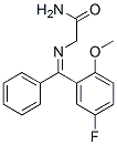 2-[[(5-Fluoro-2-methoxyphenyl)phenylmethylene]amino]acetamide Structure