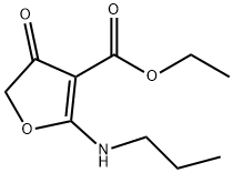3-Furancarboxylic  acid,  4,5-dihydro-4-oxo-2-(propylamino)-,  ethyl  ester 结构式