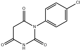 1-(4-クロロフェニル)ピリミジン-2,4,6(1H,3H,5H)-トリオン 化学構造式