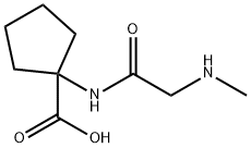 Cyclopentanecarboxylic acid, 1-[2-(methylamino)acetamido]- (7CI) Structure