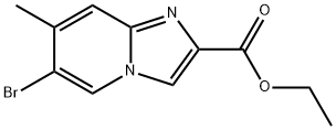 6-溴-7-甲基咪唑并[1,2-A]砒啶-2-羧酸乙酯 结构式