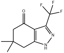 6,6-DIMETHYL-3-(TRIFLUOROMETHYL)-6,7-DIHYDRO-1H-INDAZOL-4(5H)-ONE 结构式
