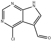 4-氯-7H-吡咯并[2,3-D]嘧啶-5-甲醛 结构式