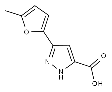 3-(5-METHYL-2-FURYL)-1H-PYRAZOLE-5-CARBOXYLIC ACID 结构式