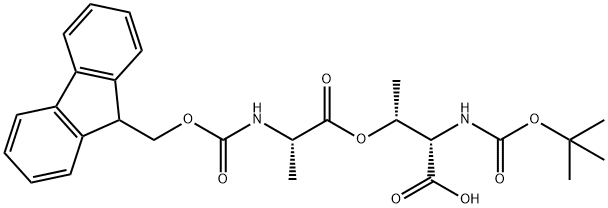 BOC-THR(FMOC-ALA)-OH 结构式