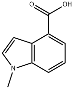 1-メチル-1H-インドール-4-カルボン酸 化学構造式