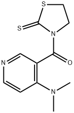 [4-(二甲基氨基)-3-吡啶基](2-硫酮-3-噻唑烷基)甲酮 结构式