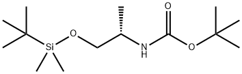 (S)-1-(叔丁基二甲基硅氧基)丙-2-基氨基甲酸叔丁酯 结构式
