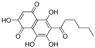 2,5,7,8-Tetrahydroxy-6-(1-oxohexyl)-1,4-naphthalenedione Structure