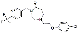 1-[2-(4-CHLOROPHENOXY)ETHYL]-4-([6-(TRIFLUOROMETHYL)PYRIDIN-3-YL]METHYL)-1,4-DIAZEPAN-5-ONE 结构式