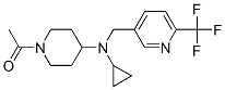1-ACETYL-N-CYCLOPROPYL-N-([6-(TRIFLUOROMETHYL)PYRIDIN-3-YL]METHYL)PIPERIDIN-4-AMINE 结构式