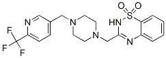 3-[(4-([6-(TRIFLUOROMETHYL)PYRIDIN-3-YL]METHYL)PIPERAZIN-1-YL)METHYL]-2H-1,2,4-BENZOTHIADIAZINE 1,1-DIOXIDE 结构式