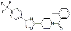 5-(5-[1-(2-METHYLBENZOYL)PIPERIDIN-4-YL]-1,2,4-OXADIAZOL-3-YL)-2-(TRIFLUOROMETHYL)PYRIDINE 结构式