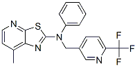 THIAZOLO[5,4-B]PYRIDIN-2-AMINE, 7-METHYL-N-PHENYL-N-[[6-(TRIFLUOROMETHYL)-3-PYRIDINYL]METHYL]- 结构式