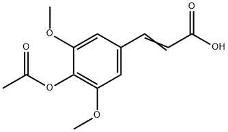 3-[4-(乙酰氧基)-3,5-二甲氧基肉桂酸, 90985-68-5, 结构式