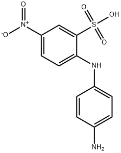 2-(4-Aminoanilino)-5-nitrobenzenesulphonic acid Structure